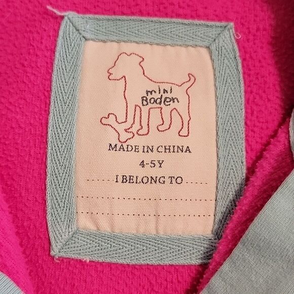 MINI BODEN PINK FLEECE JACKET, SIZE 4-5 - Picture 2 of 10